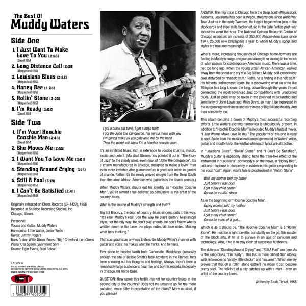 Albumcover von Muddy Waters, mit Text und Bild.