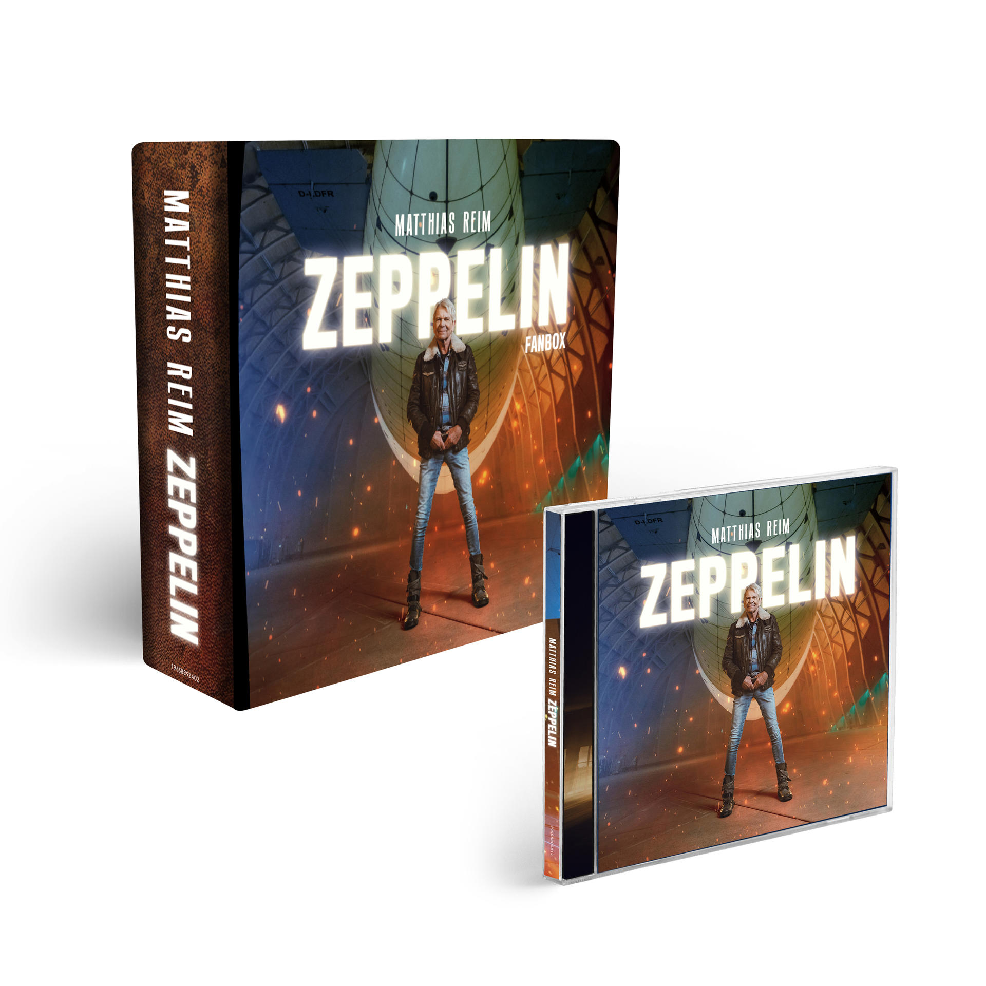Matthias Reim Zeppelin Fanbox mit CD und Buch, mit dem Künstler.