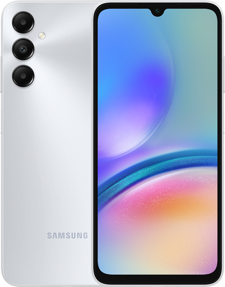 Fehér Samsung okostelefon három kamerával a hátoldalon.