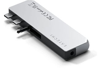 SATECHI Pro Hub Mini, multiport adapter, 2x USB-A, 2x USB-C, LAN, 3,5mm jack, ezüst (ST-UCPHMIS)