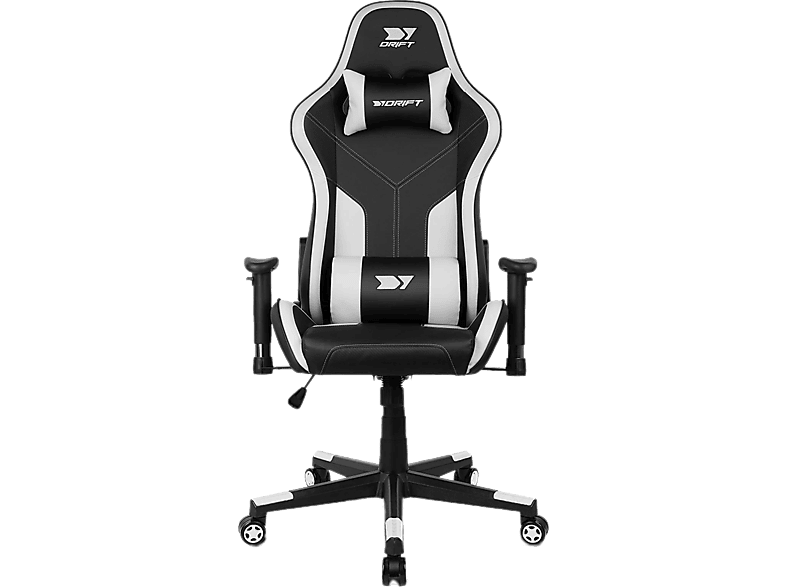 Silla gaming blanca ergonómica reclinable LED sillón con cojín Pixy