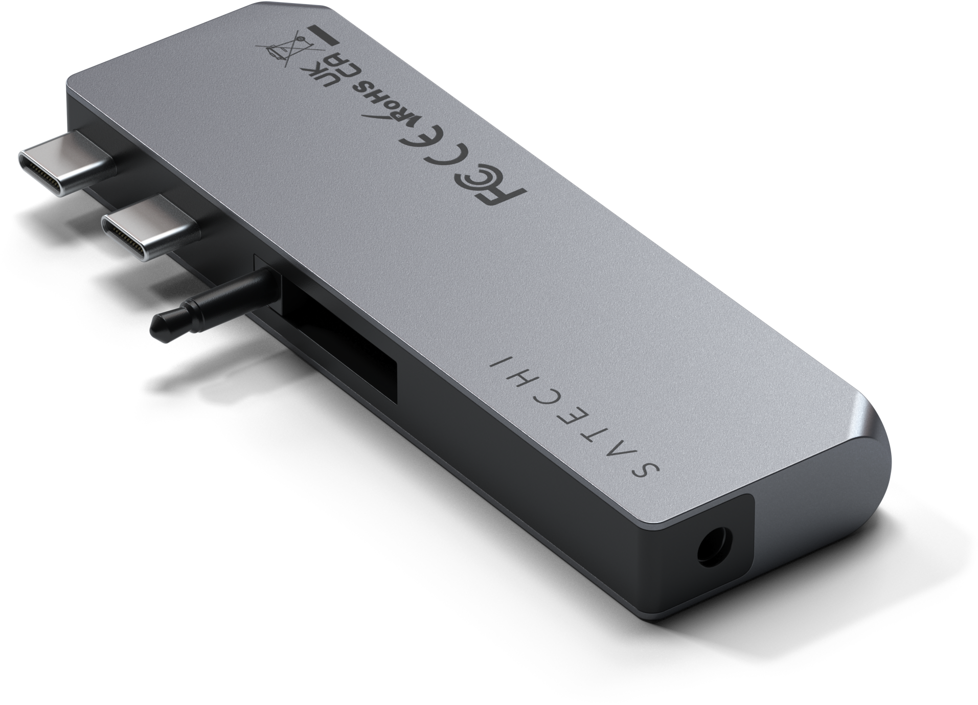 SATECHI Pro Hub Mini, multiport adapter, 2x USB-A, USB-C, LAN, 3,5mm jack, asztroszürke (ST-UCPHMIM)