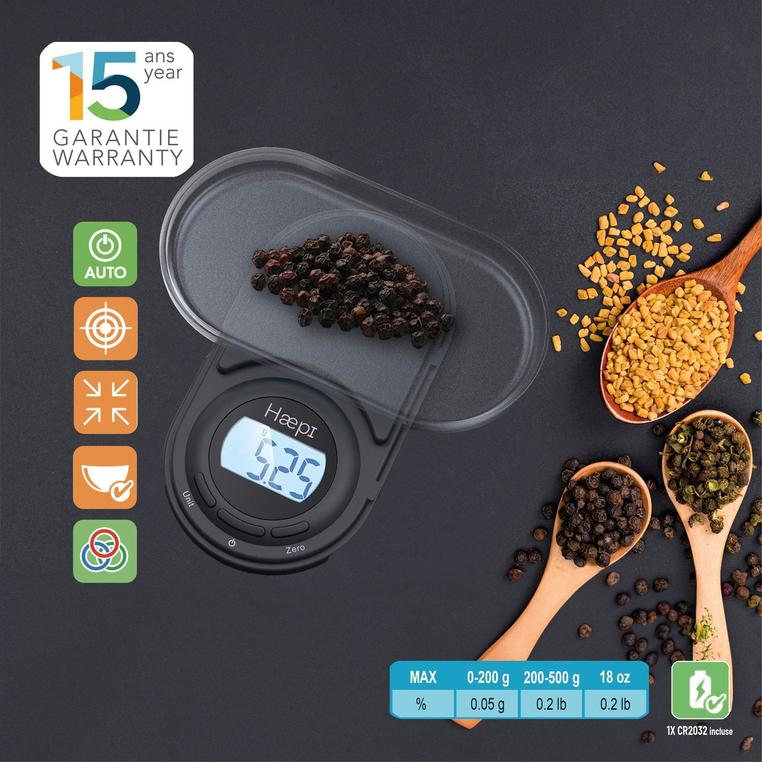 HAEPI Absolute Precison - Balance de cuisine