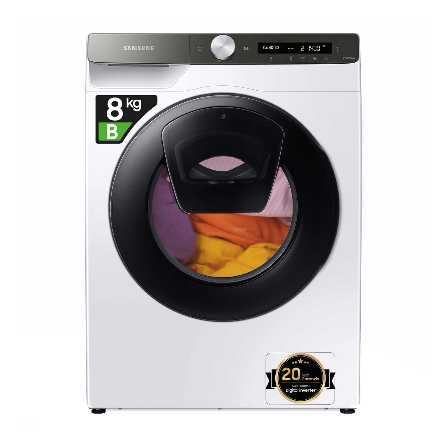 Samsung Ww80T554Dat/S3 Lavatrice, Caricamento frontale, 8 kg, 55 cm, Classe B