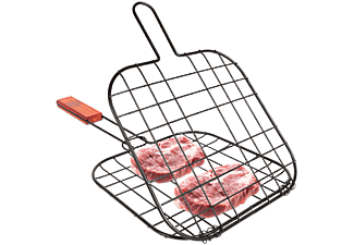 BBQ Grill hússütő rács, fa nyéllel, 49 x 21 cm (56300C)