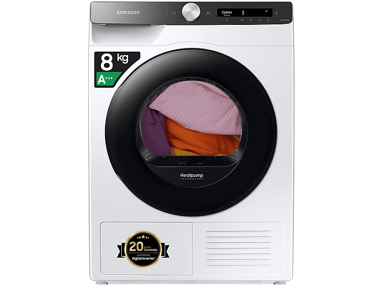 Samsung Dv80T5220At/S3 asciugatrice, 8 kg, 60 cm, Classe A+++