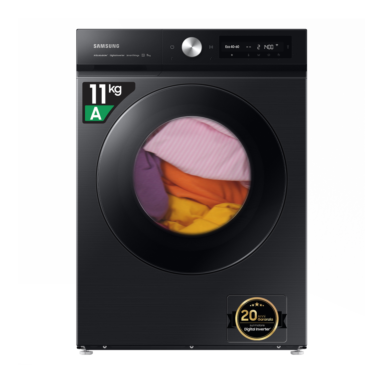 Samsung Ww11Bb744Dgbs3 Lavatrice, Caricamento frontale, 11 kg, 60 cm, Classe A