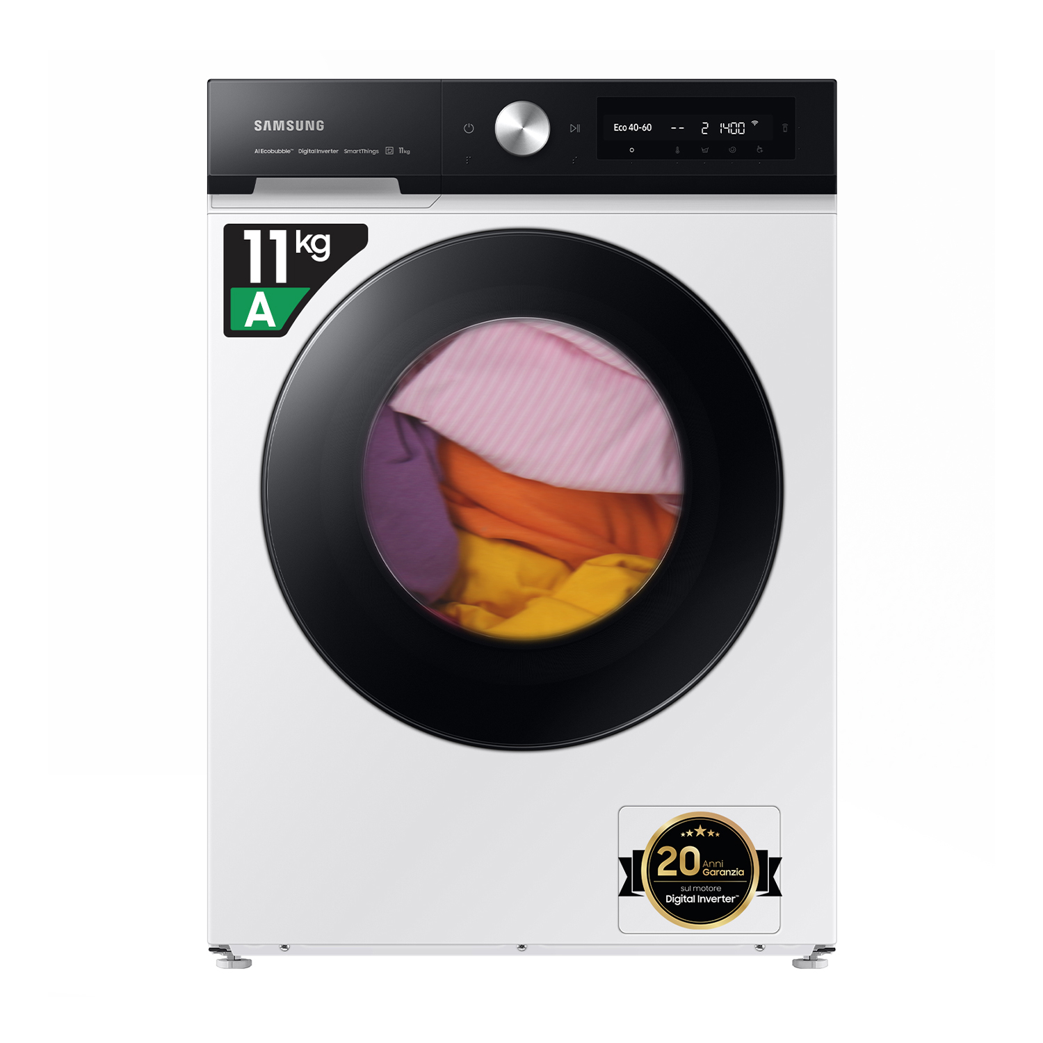Samsung Ww11Bb704Dges3 Lavatrice, Caricamento frontale, 11 kg, 60 cm, Classe A