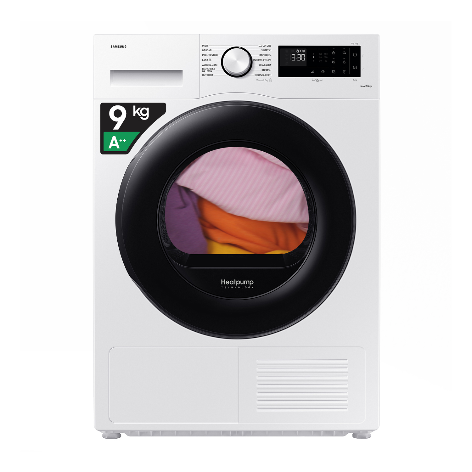 Samsung Dv90Cgc0A0Aeet asciugatrice, 9 kg, 60 cm, Classe A++