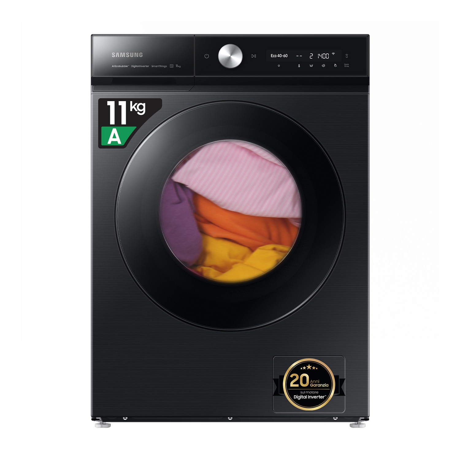 Samsung Ww11Bb944Dgbs3 Lavatrice, Caricamento frontale, 11 kg, 60 cm, Classe A