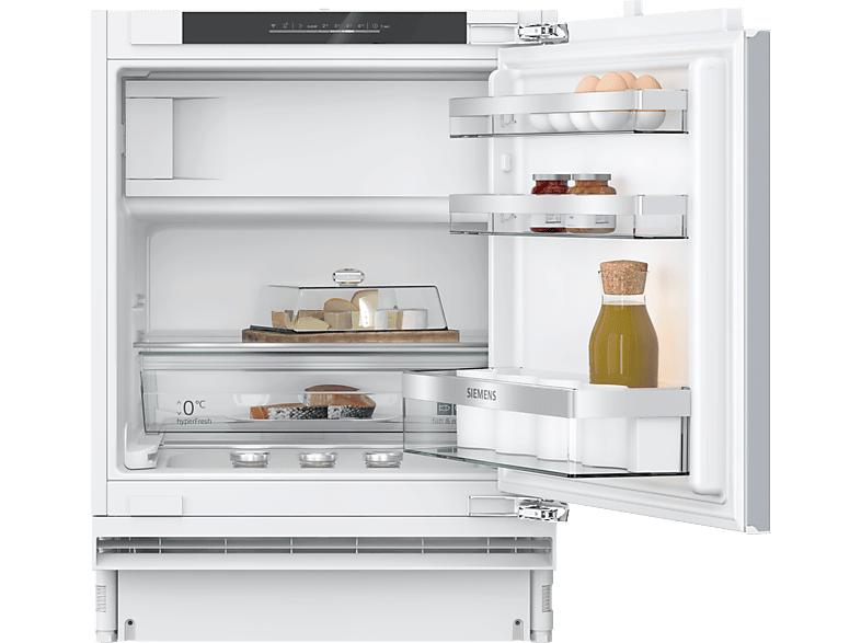 SIEMENS KU22LADD0 iQ500 Kühlschrank mit Gefrierfach (110 l, D, 820 mm hoch, Weiß)