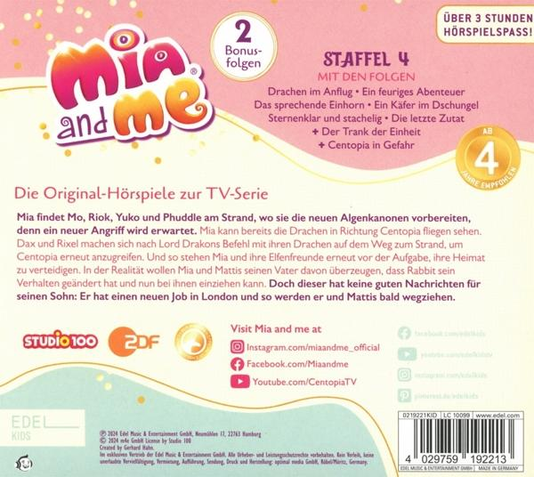 Rückseite einer Mia and Me DVD-Hülle.