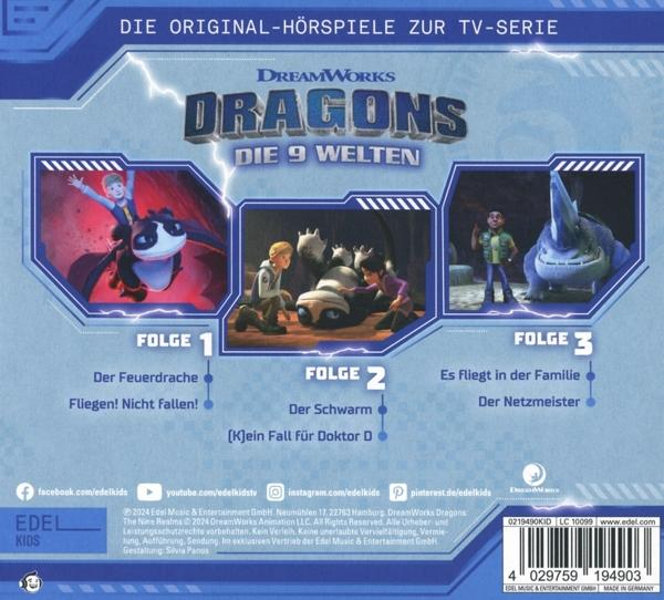 Bild einer DVD-Hülle mit Cartoon-Charakteren und Text auf Deutsch. Text: Die 9 Welten.