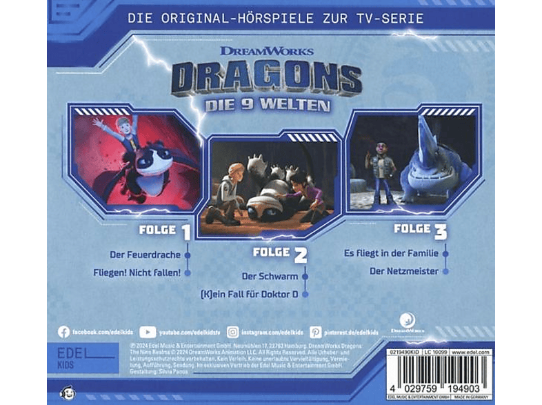Dragons-die 9 Welten - Hörspiel-Box,Folge 1-3 Mit Blumentütchen [CD] — Foto 2 von 2