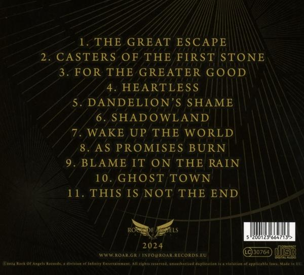 CD-Cover mit Titelliste und dem Jahr 2024. Das Cover ist dunkel mit goldenen Akzenten.