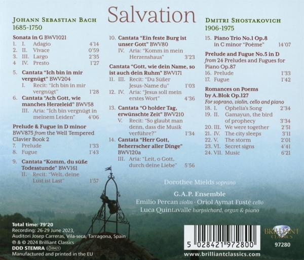 CD-Cover mit Text und Noten. Es zeigt ein Bild eines Denkmals.