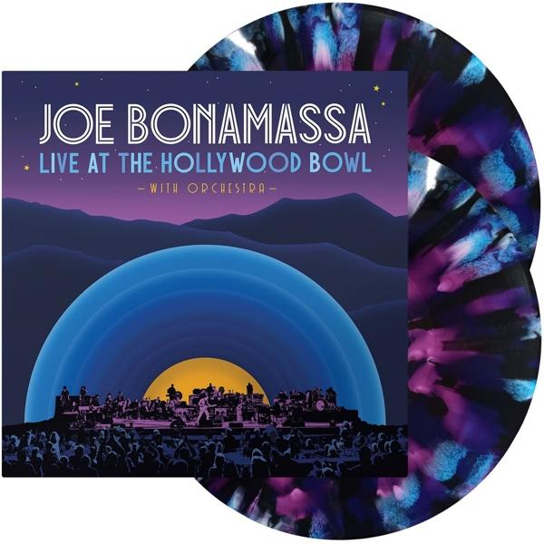 Albumcover von Joe Bonamassas 'Live at the Hollywood Bowl' mit Orchester.