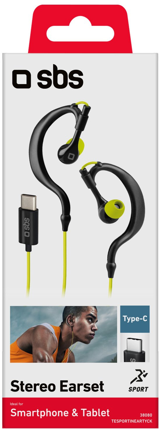 Trzy białe słuchawki douszne z czarną końcówką.