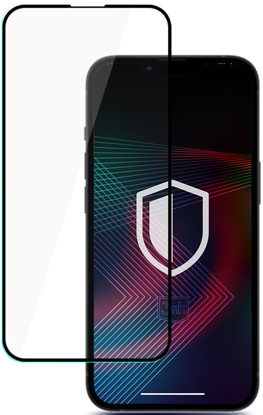 iPhone z nałożoną osłoną ekranu, prezentujący wyświetlacz telefonu.