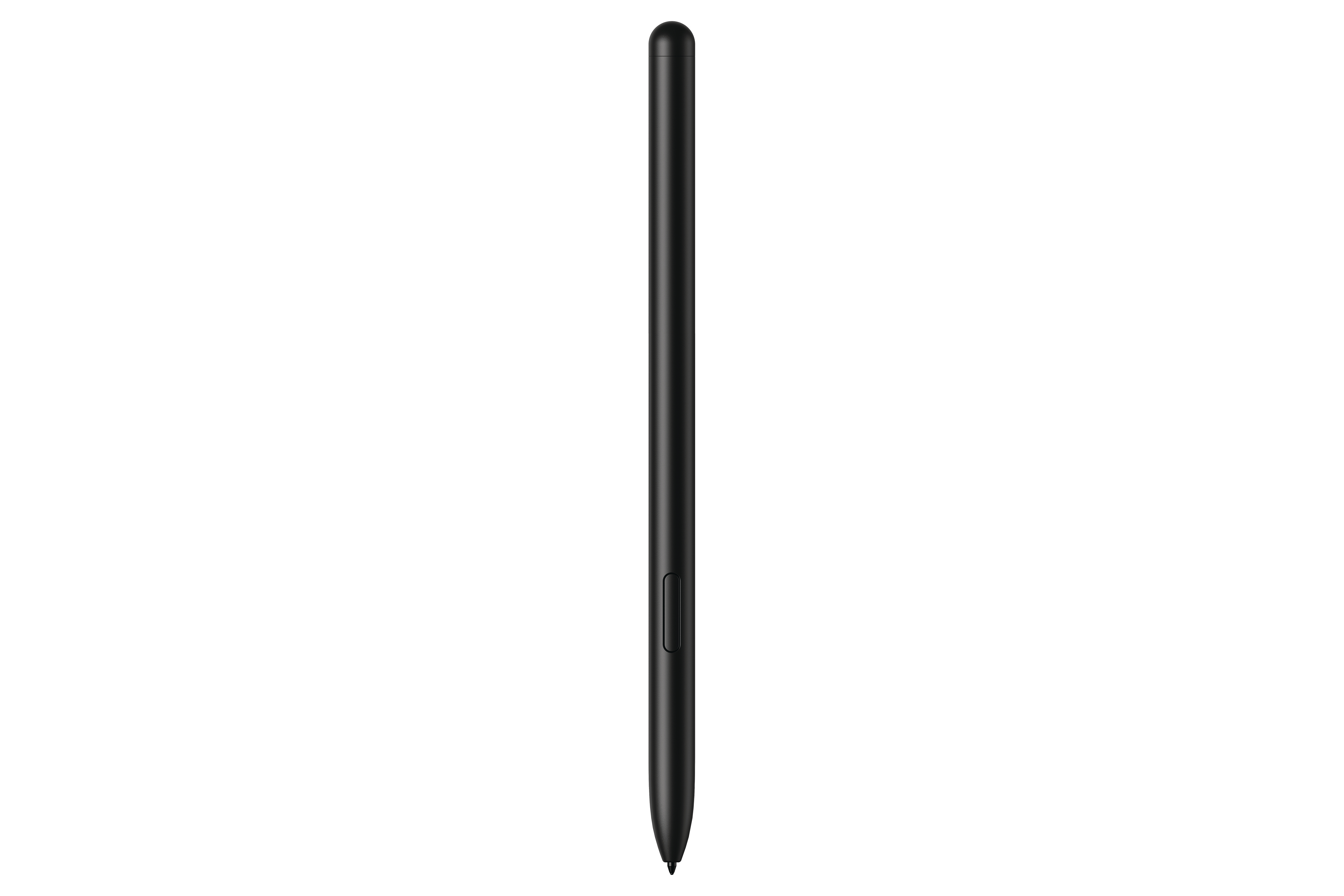 Schwarzer Eingabestift, schlichtes Design, spitze Spitze, auf weißem Hintergrund.