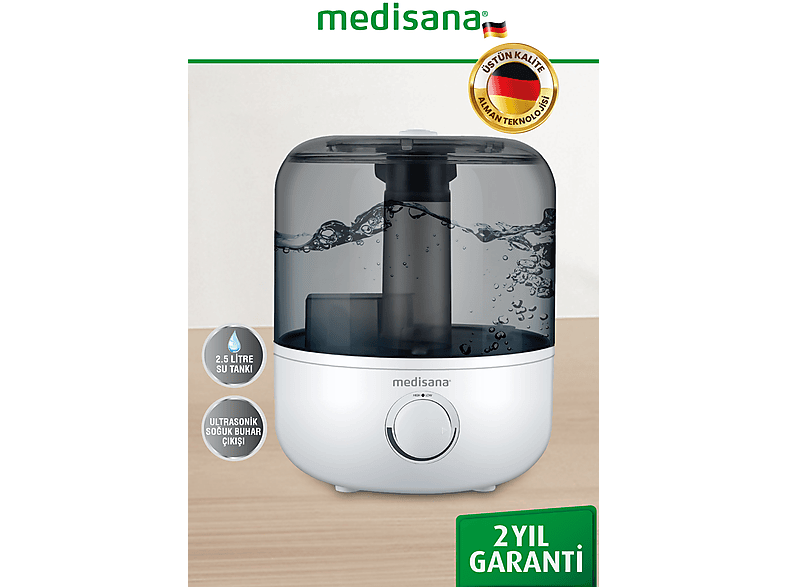 MEDISANA Medisana 45051 Aroma Fonksiyonlu 2.5L Buharlı Hava Nemlendirme Cihazı_2