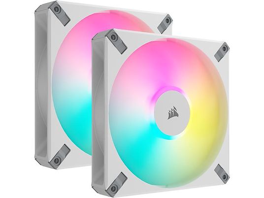 CORSAIR ICUE AF140 RGB ELITE 140MM WHITE 2PCS - Ventilateur PC (Blanc)