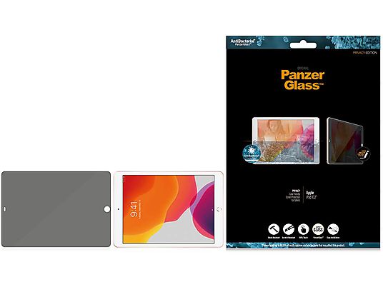 PANZERGLASS Film de protection pour écran, Apple, iPad 10.2 (2019), Verre trempé - Film de protection pour écran (Transparent)
