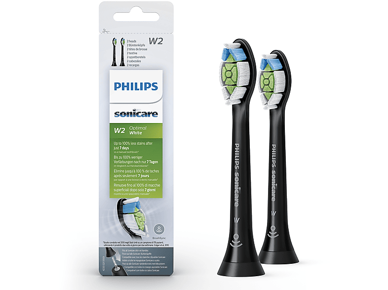 PHILIPS Sonicare Şarjlı Diş Fırçası 2'li Yedek Başlık - Siyah HX6062/13_0