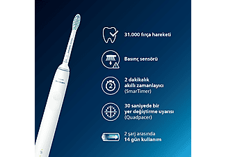 PHILIPS Sonicare Diamond Clean Şarjlı Diş Fırçası - Beyaz HX3671/13_1