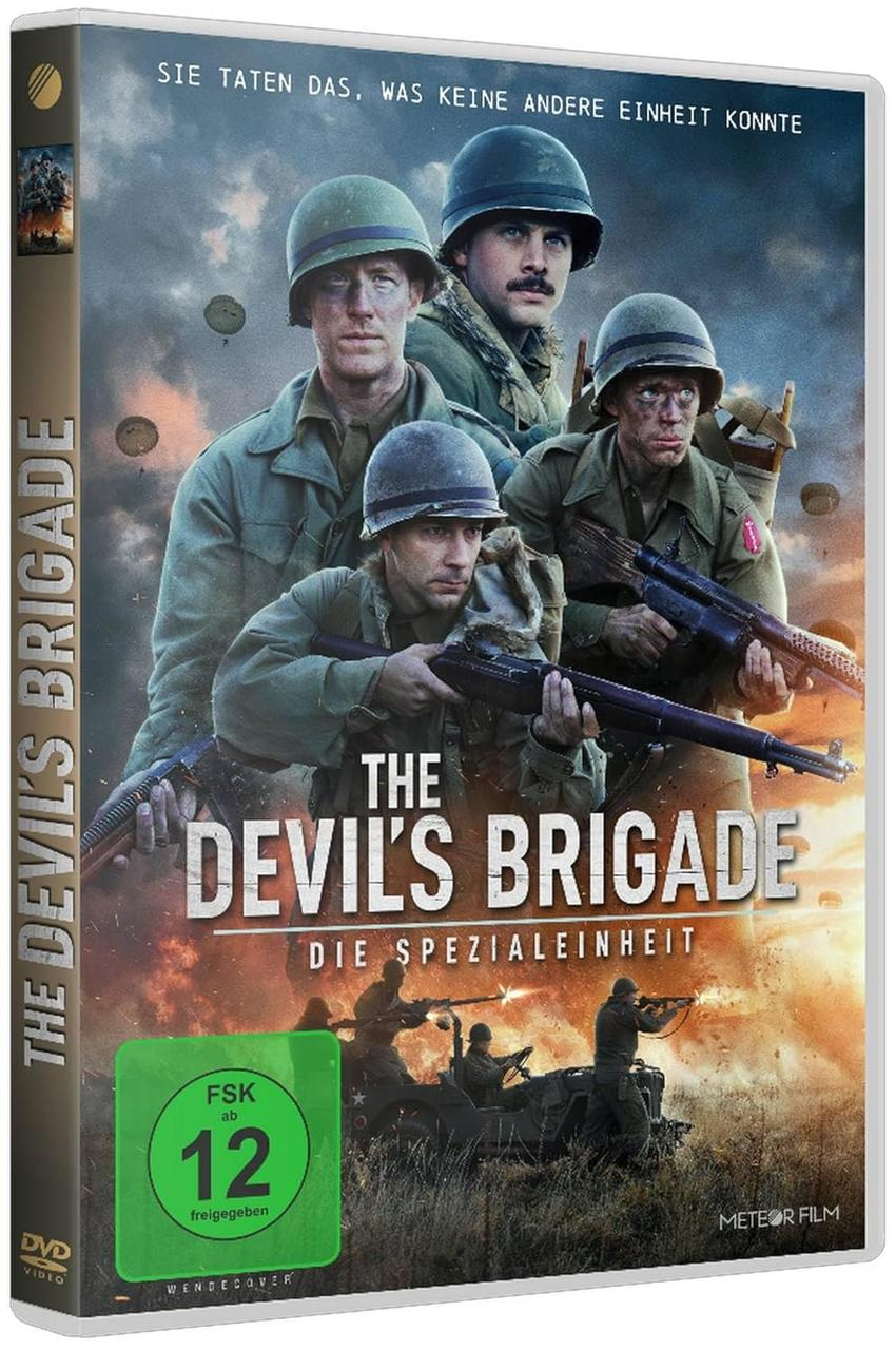 DVD-Cover. Männer in Helmen und Uniformen. Titel 'The Devil's Brigade'.