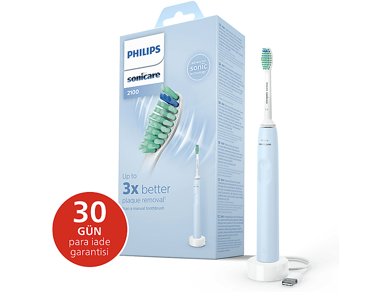 PHILIPS Sonicare 2100 - Sonic Şarjlı Diş Fırçası HX3651/12