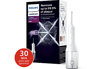 PHILIPS Sonicare Power Flosser 3000 Ağız Duşu Kablosuz, Yedek Başlık - Beyaz HX3826/31