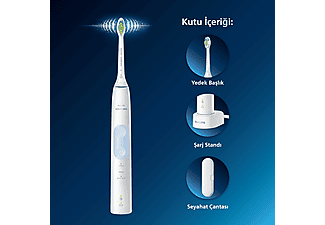 PHILIPS Sonicare Protective Clean 5100 Şarjlı Diş Fırçası, Seyahat Kabı, Yedek Başlık - Beyaz HX6859/29_1