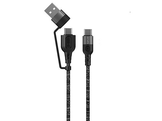 4SMARTS 4S468626 - Câble USB (Noir/Gris)