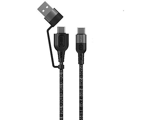 4SMARTS 4S468626 - USB-Kabel (Schwarz/Grau)