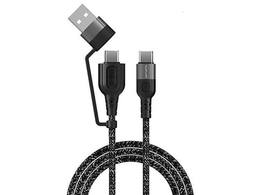 4SMARTS 4S468626 - Câble USB (Noir/Gris)