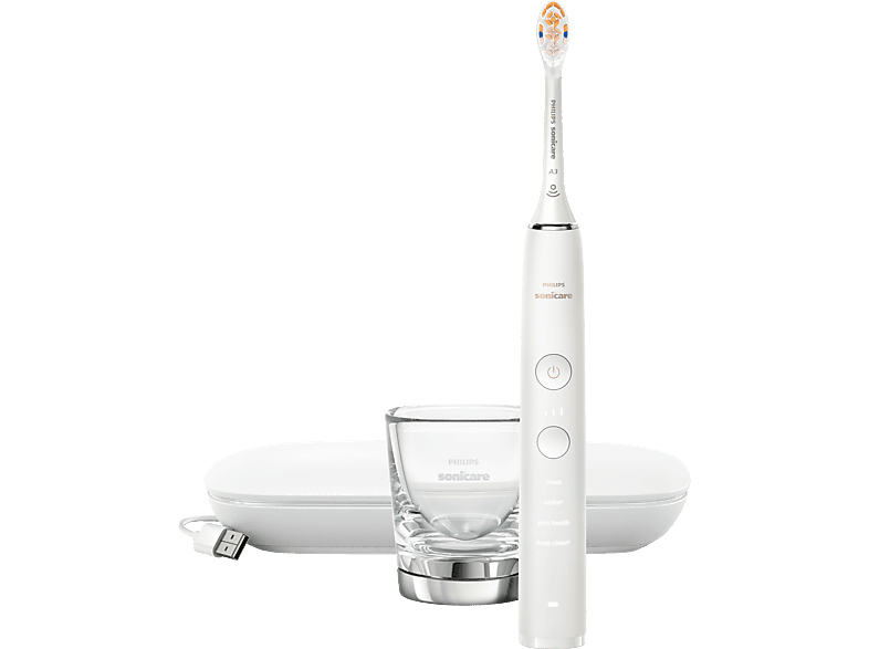 PHILIPS HX9911/19 Sonicare DiamondClean 9000, töltős tokkal és pohártöltővel, A3 fejjel, fehér