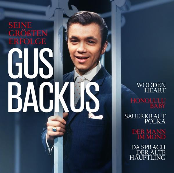 Albumcover für Gus Backus, ein Mann im Anzug. Text enthält Songtitel und 'Seine Grössten Erfolge'.