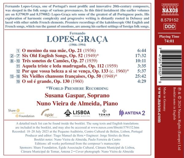 CD-Cover mit Komponistennamen, Werkliste und Naxos-Logo. Spielzeit 74:01.