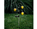 GARDEN OF EDEN Leszúrható szolár lámpa, lánghatással, 3 gömb, 7 cm, 30 LED (11770)