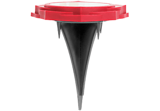GARDEN OF EDEN Leszúrható szolár lámpa, piros, 115 x 23 mm, SMD hidegfehér LED (11767A)