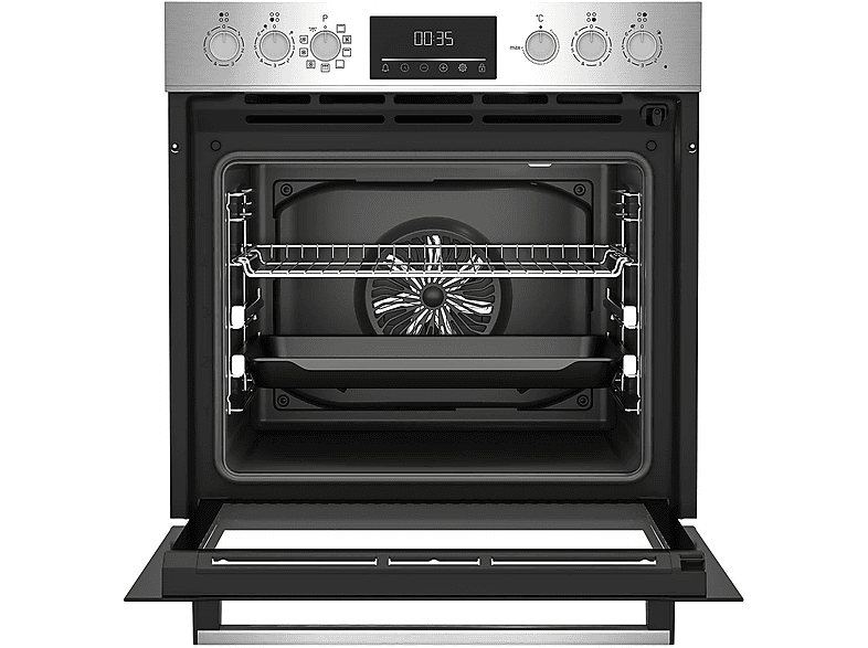 BEKO BBUM12320XMPE Pyrolyse, Einbau-Herdset (Glaskeramikkochfeld, A+, 72 l)