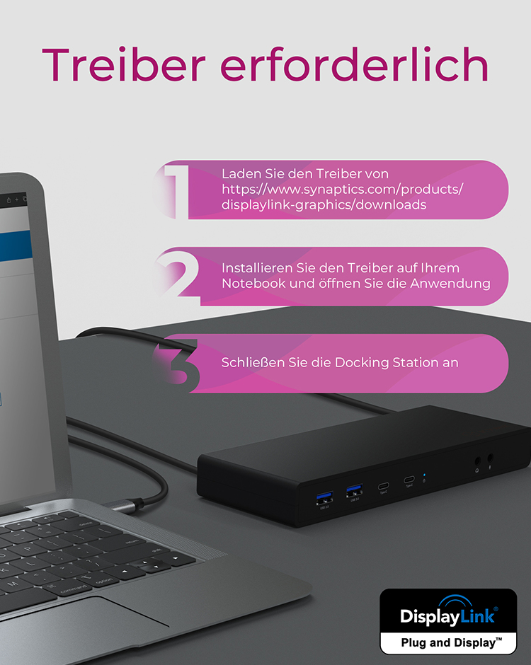 ICY BOX IB-DK2245AC - Dockingstation + USB Hub (Schwarz)