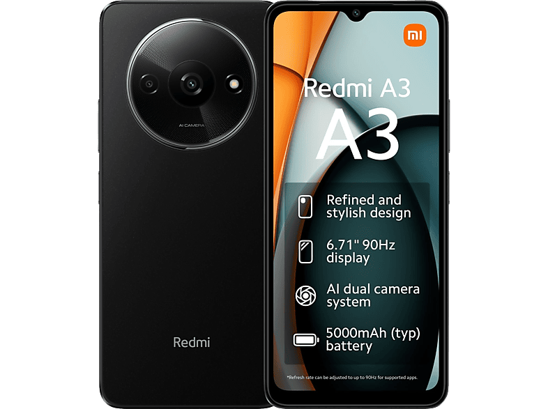 Xiaomi Redmi A3 64 Gb Midnight Zwart (xireda3-64-blk)