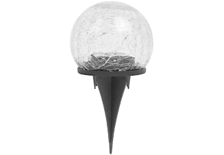GARDEN OF EDEN Leszúrható szolár üveggömb, 10 cm, 10 LED, melegfehér (11760A)