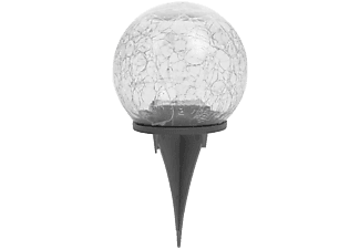 GARDEN OF EDEN Leszúrható szolár üveggömb, 12 cm, 15 LED, melegfehér (11760B)