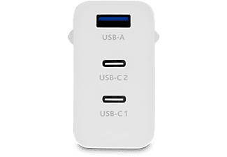 TTEC SmartCharger Trio GAN 65W PD 2 USB-C+USB-A Seyahat Hızlı Şarj Aleti Beyaz_1