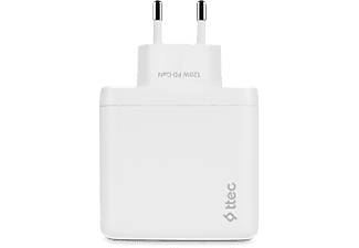 TTEC SmartCharger Trio GAN 120W PD Seyahat Hızlı Şarj Cihazı 2 USB-C+USB-A-Beyaz_2