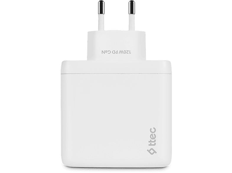 TTEC SmartCharger Trio GAN 120W PD Seyahat Hızlı Şarj Cihazı 2 USB-C+USB-A-Beyaz_2