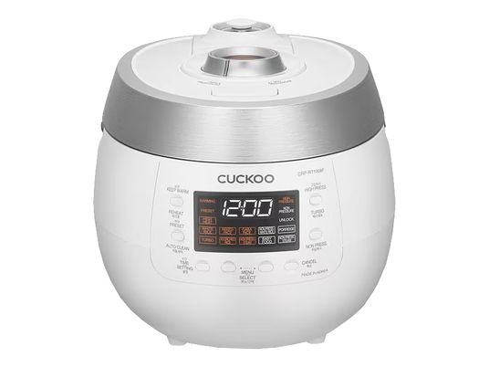 CUCKOO CRP-RT1008F Twin Pressure - Cuiseur à riz (Blanc/Argent)